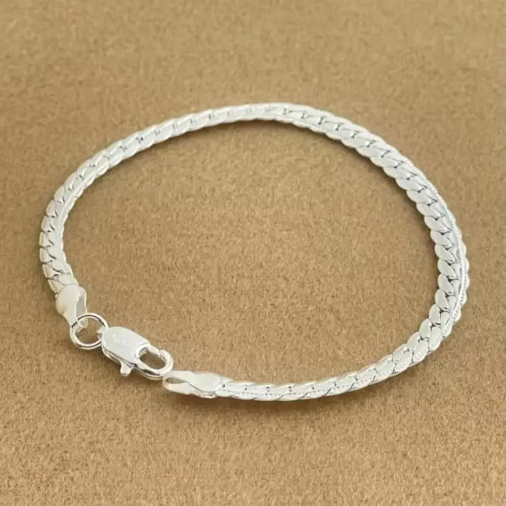 Petite 925 Silver Cuban Snake Chain 7 in. x 6 mm. Anniversary Birthday Gift NEW!